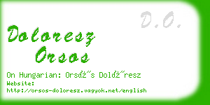 doloresz orsos business card